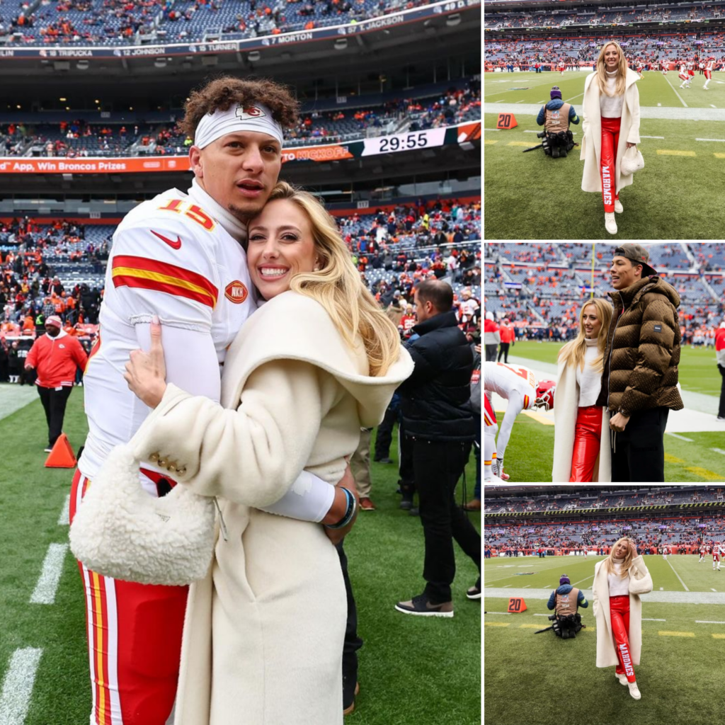 Marvel at Brittany Mahomes' Winter Elegance: Flaunts Cream Coat and Red ...