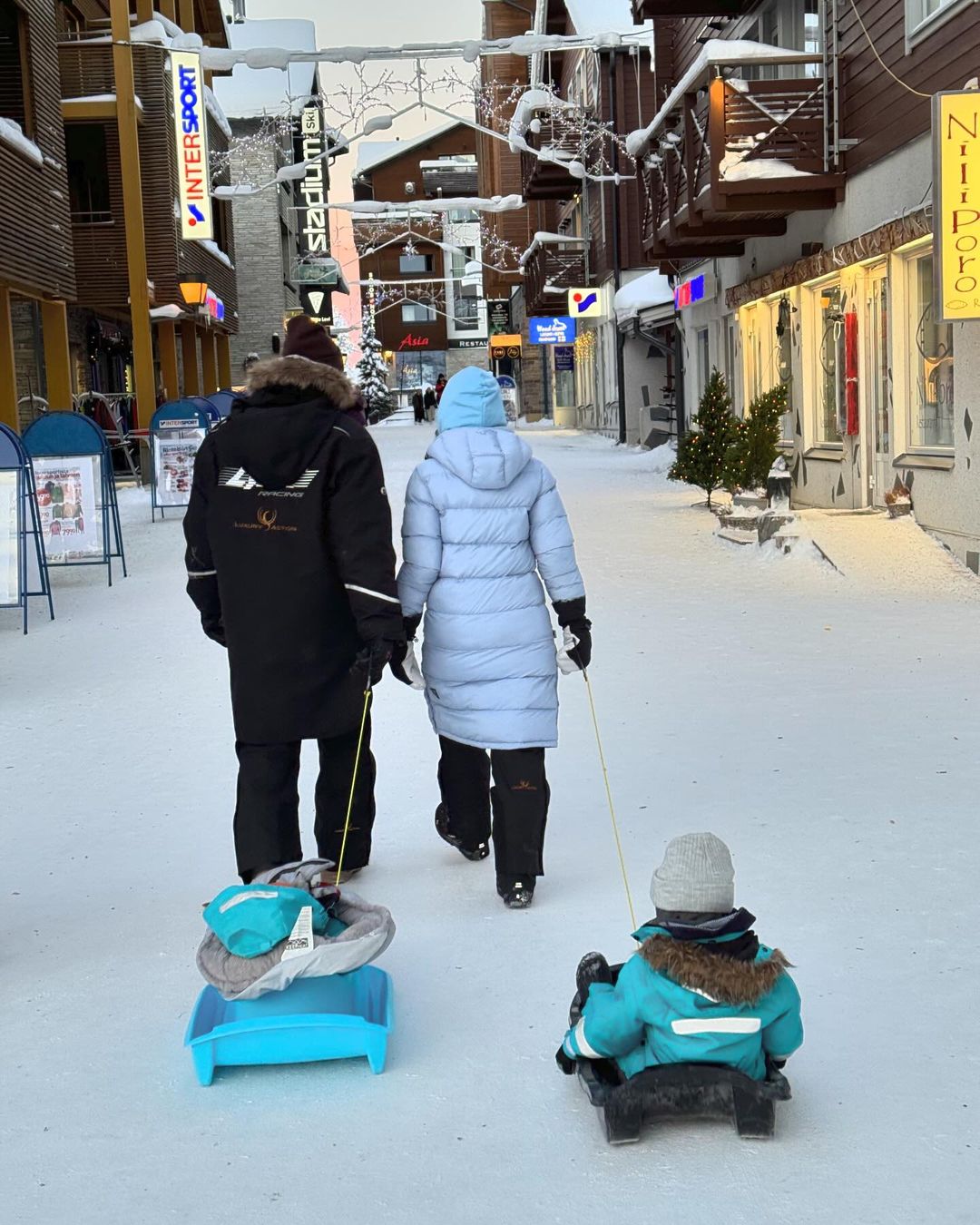 WARMING TIME: Man City star Manuel Akanji enjoys the cold winter and skiing with his family