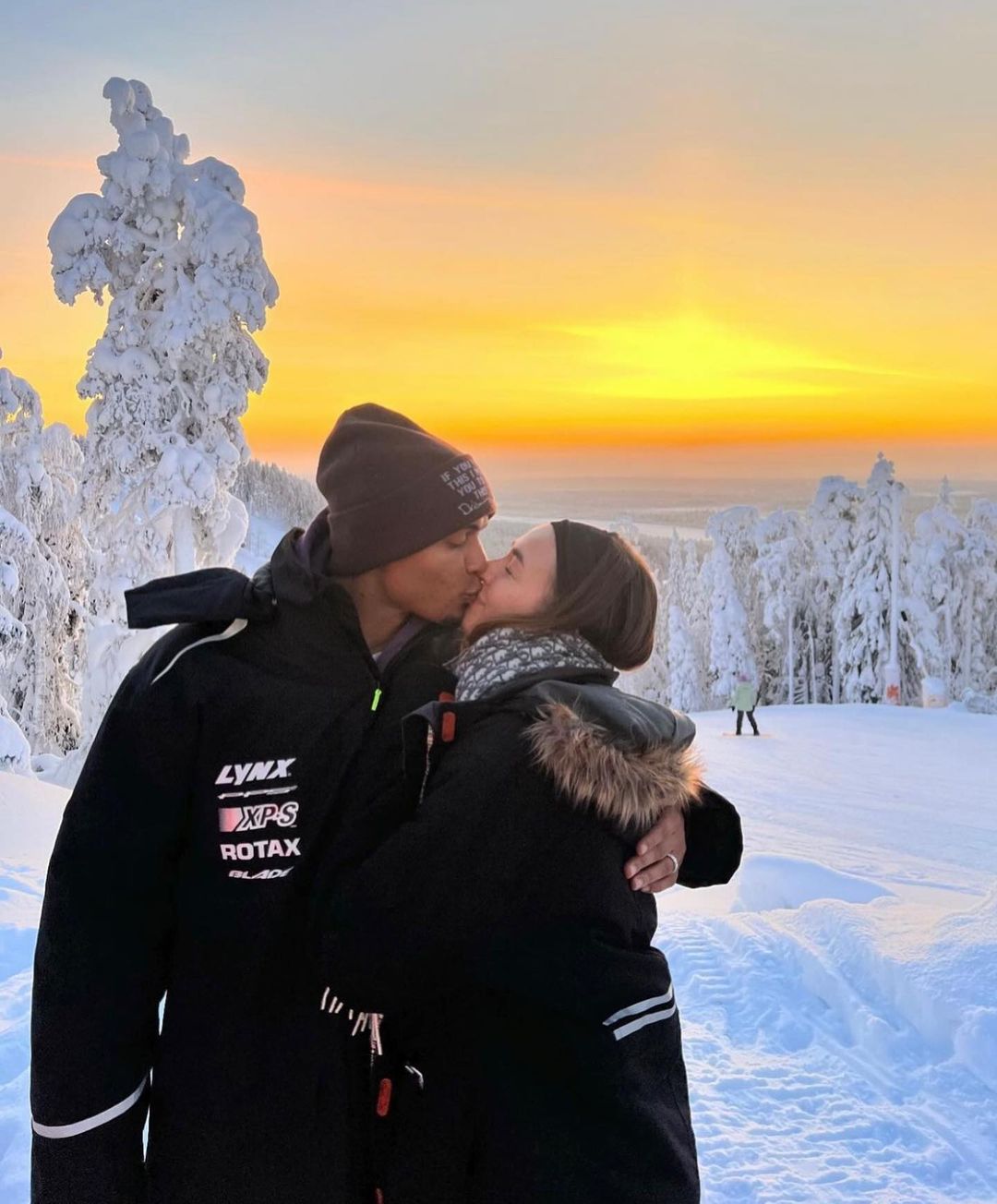 WARMING TIME: Man City star Manuel Akanji enjoys the cold winter and skiing with his family